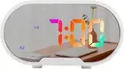 Digital Alarm Clock, Mirrored LED Display Easy Snooze Function 0-100% Adjustable