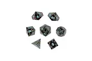 LPG Dice RPG Set Inscripted Bubbles Rainbow Black