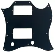 Custom For US Gibson SG Standard Style Guitar Pickguard,1 Ply Black