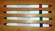 PUNXSUTAWNEY GROUNDHOG DAY INK PEN BUTTON 4 PC LOT