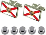 [Select Gifts] Shirt Dress Studs Florida Flag Cufflinks