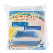 2 Ring 47 Inch Inflatable Rectangular Splash Pool Blue