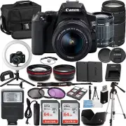 Canon EOS 250D Vlogger Kit:18-55mm &75-300mm Lenses,2x64GB Card,Ring Light+More