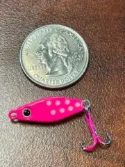 Rattlin PT Spoon 1/32 oz - Pink and white- Ice Fishing Lure