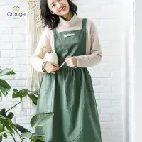 在飛比找Yahoo!奇摩拍賣優惠-5色 棉麻圍裙 日式圍裙 棉圍裙 工作圍裙 圍裙廚房 咖啡圍
