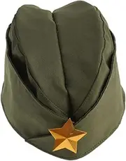 [MOBUTOFU] Green Soldier Hat Russian Sailor Hat Boat Hat for Dance Berets Hat Stylish Berets Stage Performance Accessory