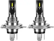 Pair H4 9003 80W LED Headlight Bulbs Kit High Low Beam Super Bright 6000K White