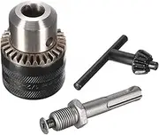 Drill Chuck Rotary Hammer Drill Chuck Tool+ Hex Shank Key +SDS Plus Shank For Household Metal Easily Handle Parts Chuck