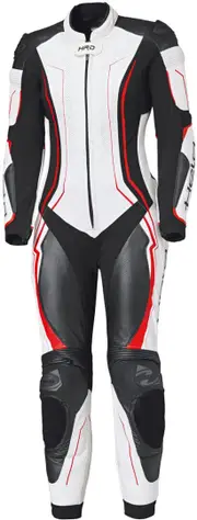Held Ayana 3 1-piece Ladies Motorcycle Leather Suit, black-white-red, Size 34 for Women Black White Red
