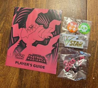 Pokémon TCG Astral Radiance book, dice, and counters