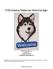 Alaskan Malamute Dog Welcome Sign- Plastic Canvas Pattern or Kit