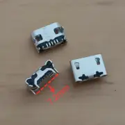 10-100Pcs/Lot Micro USB Connector 5Pin Jack Female Socket 7.2Mm Ox Horn Flat Por