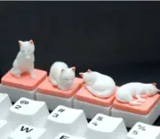 Handmade Custom Artisan Cat Keycap Choose Pose & Color MX Switch