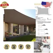 High-Quality 6' x 17' Brown Sun Shade Sail - Customizable for Weddings & Events