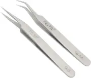 Eyelash Tweezers Set - FEITA Precision Eyelash Extension Tweezers - Professio...