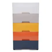 YIYIBYUS Accent Storage Cabinet 31.5" x 17.1" Plastic w/ Drawers Multi-colored