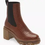 Rag & Bone Boots Shiloh Platform Chelsea Boot Ankle Booties Shoes Sz 41 Croc
