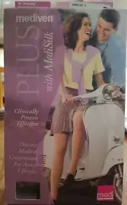 Mediven Plus 20-30 RIGHT Leg Open Toe Waist att. Compression Stockings VII Beige