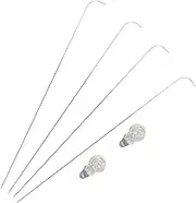 MOKKHNB 2Sets DIY Beading Needles for Jewelry Making Curved Bead Tools with Threaders for Easy Bead Stringing for Crafting and Bead Projects