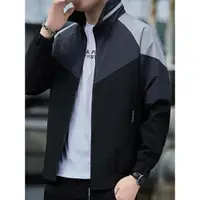 在飛比找ETMall東森購物網優惠-潮牌春款工裝無帽防風立領夾克