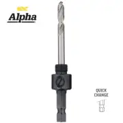 Alpha Small Arbor to suit 14-30mm Holesaws | 10mm Chuck | 11/32"Quick Change Sh