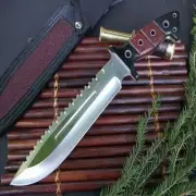 Handmade 14" D2steel Tracker Knife With Leather Sheath 50% Discount