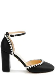 Mach & Mach Audrey 95 Embellished Satin Pumps - Black 41 (IT41 / UK8)