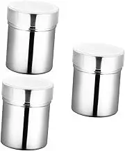 Pcs Elegant Seasoning Container Flour Shaker Condiment Steel Shaker Stainless Steel Mesh Jar for Kitchen Storage