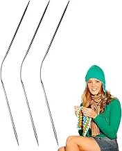 Round Knitting Needles | Stainless Steel Circular Knit Needle Craft Tool - 23cm Knitting Doll Sweater Needles for Sweater Gloves