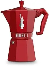 Bialetti - Moka Exclusive 6 Cup Red: Moka Express: Iconic Stovetop Espresso Maker, Makes Real Italian Coffee, Moka Pot 6 Cups (9 Oz - 270 Ml), Aluminium, Red