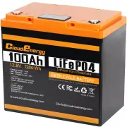 [EU Direct] Cloudenergy 12V 100Ah LiFePO4 Lithium Battery Pack Backup Power 1280Wh Energy 6000+ Deep Cycles Built-in 100