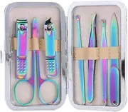 Nail Tool Set, 7pcs Portable Nail Clippers Professional Pedicure Tools Set Stainless Steel Nail Clipper Set Nail Trimmers Set Manicure Pedicure Tool