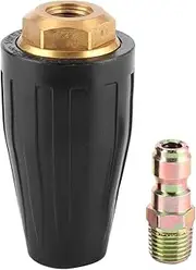 High Pressure Washer Turbo Nozzle 3600PSI Quick Connect Rotating Spray Tip Solid Brass Stainless Steel 1/4in BSP for Removal Paint Stripping Mud Cleaning (鉱石サイズ2.5)