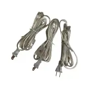 Clear Replacement Lamp Cord with Off Switch 3pcs - 7 Foot