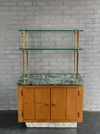在飛比找Yahoo!奇摩拍賣優惠--S O L D-法國古董玻璃展示架／麵包架(小) 老件(0