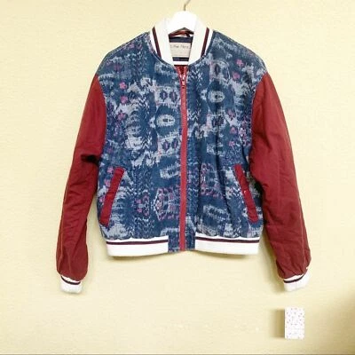 NWT FREE PEOPLE Varsity of Dreams Bomber Jacket SMALL