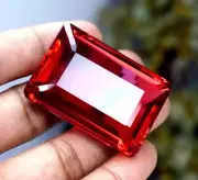 Brazilian Natural Topaz Red Color 197 Ct Emerald Cut Certified Loose Gemstone 0