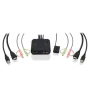 2-Port 4K USB HDMI Cable KVM Switch with Remote - 4096X2160 @60Hz 2560X1440 @144