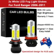 2X FORD RANGER PX 2012 2013 2014 White CREE LED Fog Light Bulb Projector Globes (for: Ford)