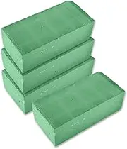 [4 Pcs] Garden Greens - Floral Wet Foam Bricks, 22.5 x 10.5 x 7 cm, Vibrant Green Oasis for Lush Flowers on Any Table