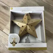 Wondershop Led Lit Projection Tree Topper Star Christmas Tree Topper Gold