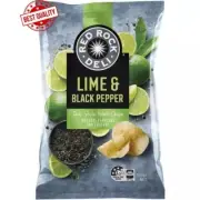 Red Rock Deli Lime and Black Pepper Potato Chips Pack 165g