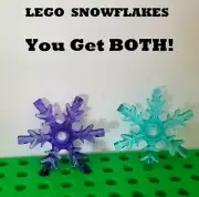 LEGO Snowflake Set Purple Blue Clear Holiday Decoration Crystal Disney Friends