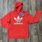 adidas Originals Trefoil Sweatshirt Hoodie Womens Lush Red