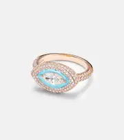 [Kamyen] Kamyen Marquise Eye 18kt rose gold pinky ring with diamonds I gold