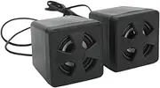 Mini USB Wired Portable Stereo Speakers with 360 Degree Surround Sound and Dynamic RGB for PC and Laptops - Ideal for Home and Office Use