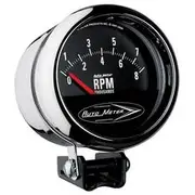 Autometer Traditional Chrome Tachometer With Cup - 8,000 RPM, 3 3/4 Inch, Short Sweep, AU2897