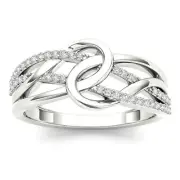 10K White Gold Diamond Engagement Wedding Ring Size 6 (0.17ct/SI2,H-I)