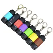 Rhafayre HUAFEI Mini Keychain Flashlight, 50 Lumen Usb Rechargeable Small Pocket Led Torch Flashlight (7 Pack) black/blue/coffee