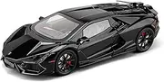 Scale Finished Model Car 1:24 Scale for Lamborghini Revuelto Supercar Metal Die-cast Car Model Collectibles Replicas Model Die-cast Vehicle(Black)